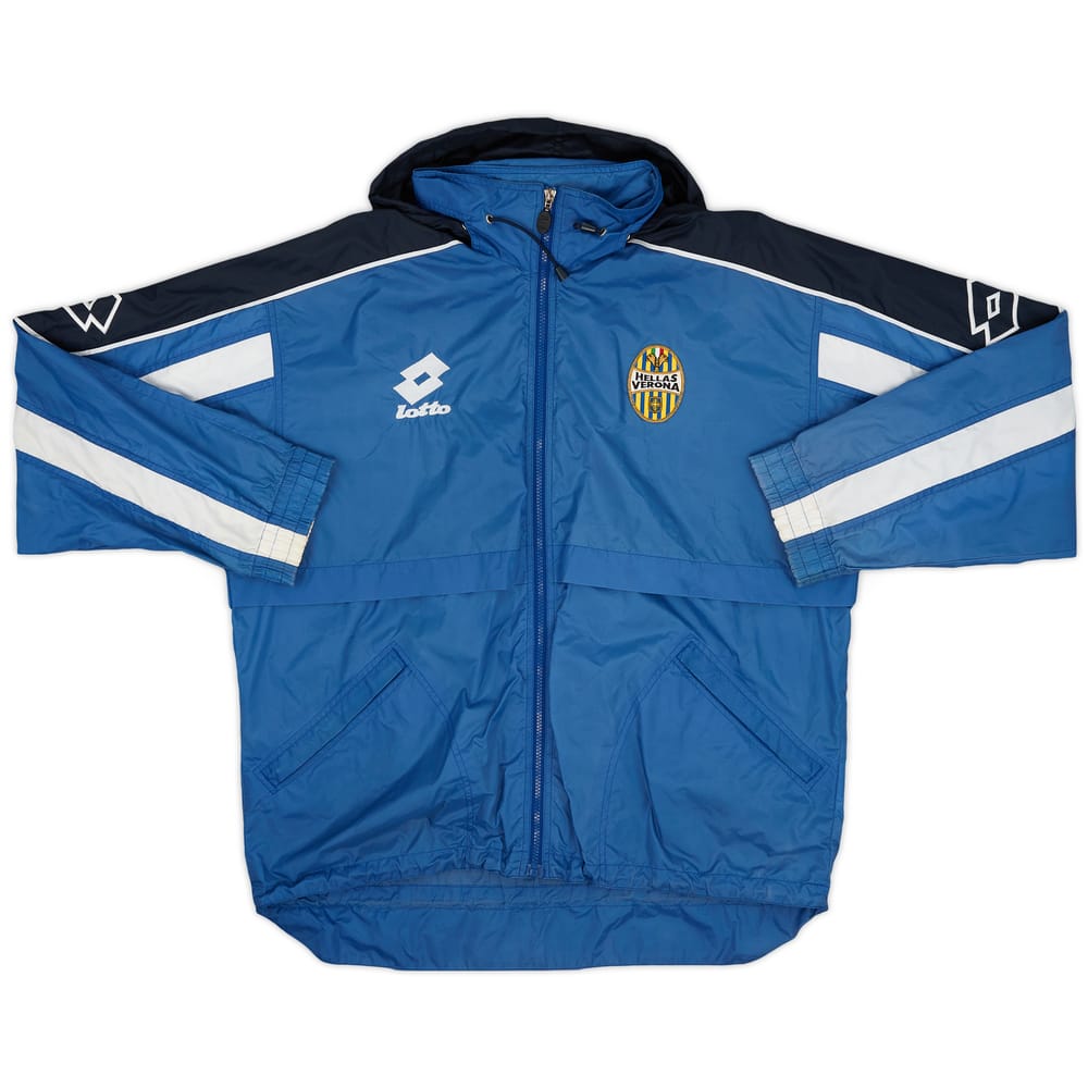 2001-02 Hellas Verona Lotto Hooded Rain Jacket - 9/10 - (L)