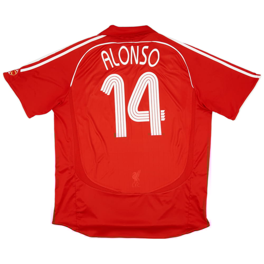 2006-08 Liverpool Home Shirt Alonso #14 - 6/10 - (XL)