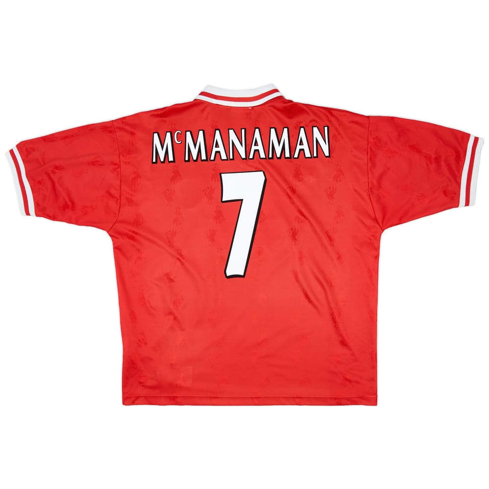 1996-98 Liverpool Home Shirt McManaman #7 - 8/10 - (XL)