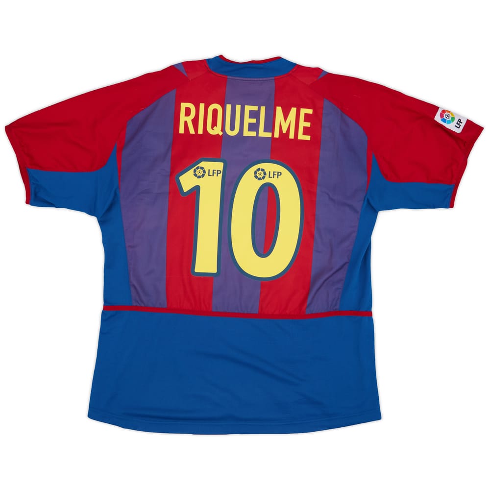 2002-03 Barcelona Home Shirt Riquelme #10 - 6/10 - (L)