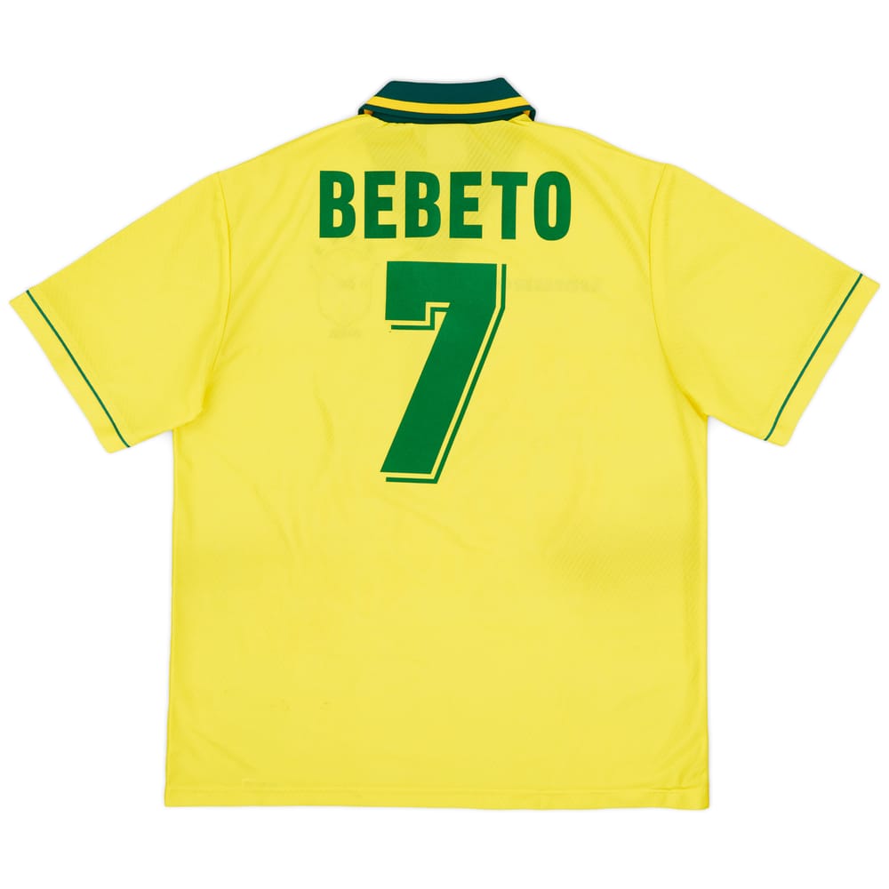 1994 Brazil Home Shirt Bebeto #7 - 9/10 - (XL)