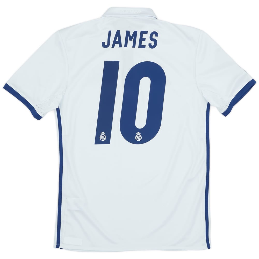 2016-17 Real Madrid Home Shirt James #10 - 8/10 - (S)