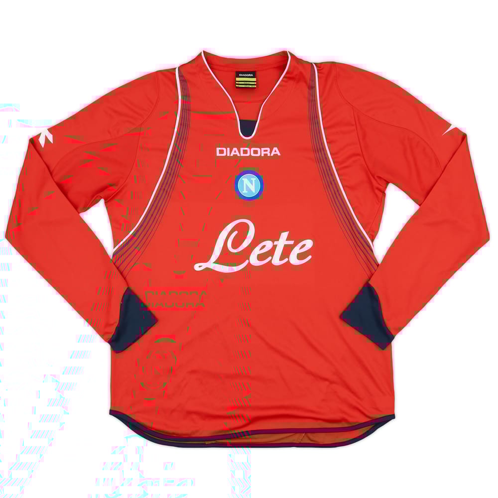 2007-08 Napoli Away L/S Shirt - 9/10 - (L)
