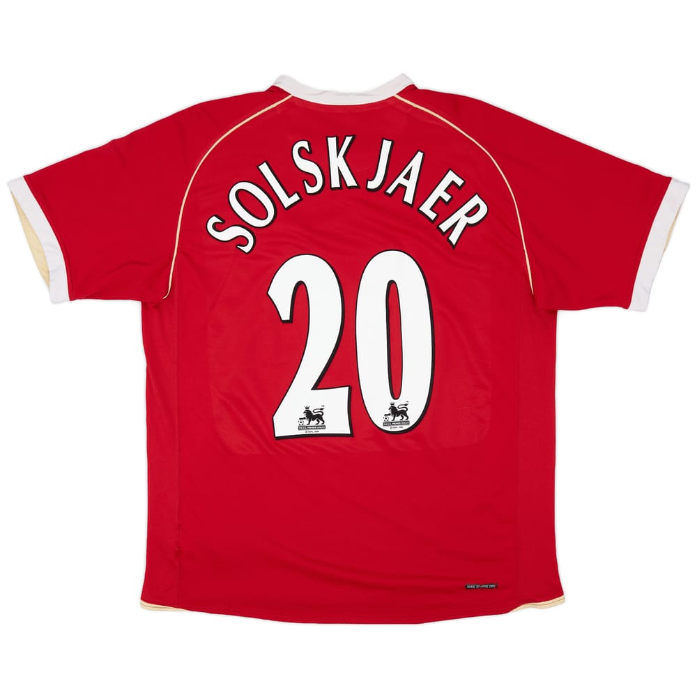 2006-07 Manchester United Home Shirt Solskjaer #20 - 5/10 - (XL)