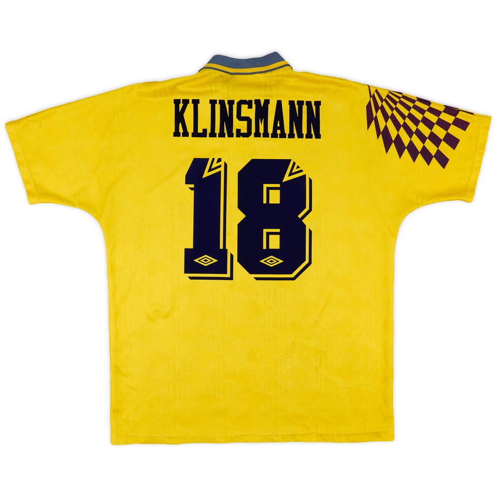 1991-95 Tottenham Away Shirt Klinsmann #18 - 6/10 - (XL)