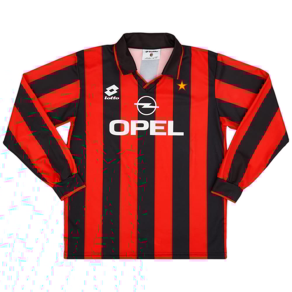 1994-95 AC Milan Home L/S Shirt - 9/10 - (S)