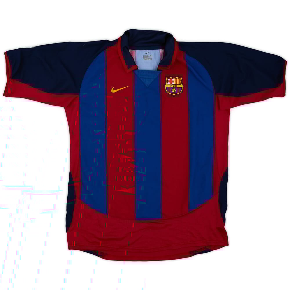 2003-04 Barcelona Home Shirt - 9/10 - (XL.Boys)