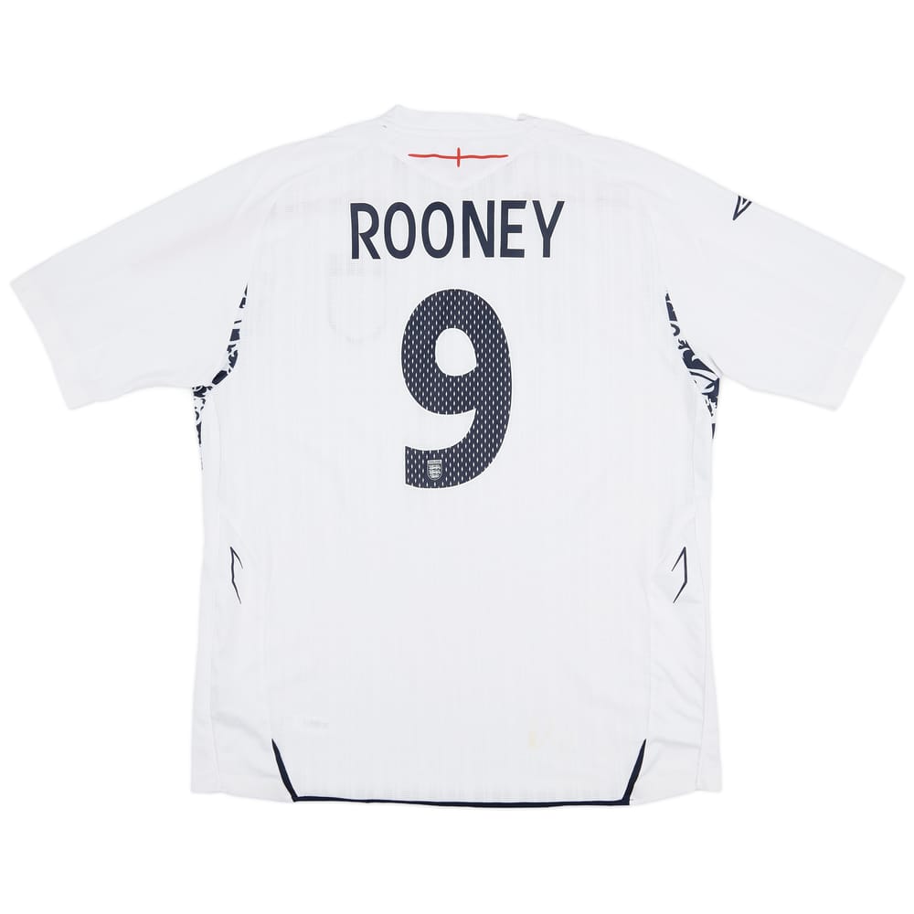 2007-09 England Home Shirt Rooney #9 - 6/10 - (XL)