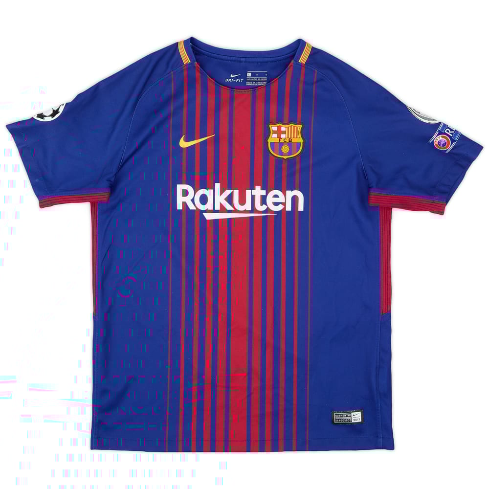 2017-18 Barcelona Home Shirt - 7/10 - (L.Boys)