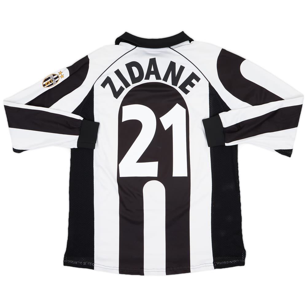 1997-98 Juventus Centenary Home L/S Shirt Zidane #21 - 8/10 - (XL)