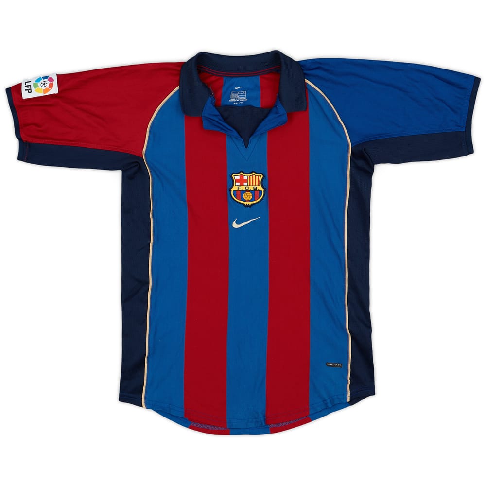 2001-02 Barcelona Home Shirt - 7/10 - (L.Boys)