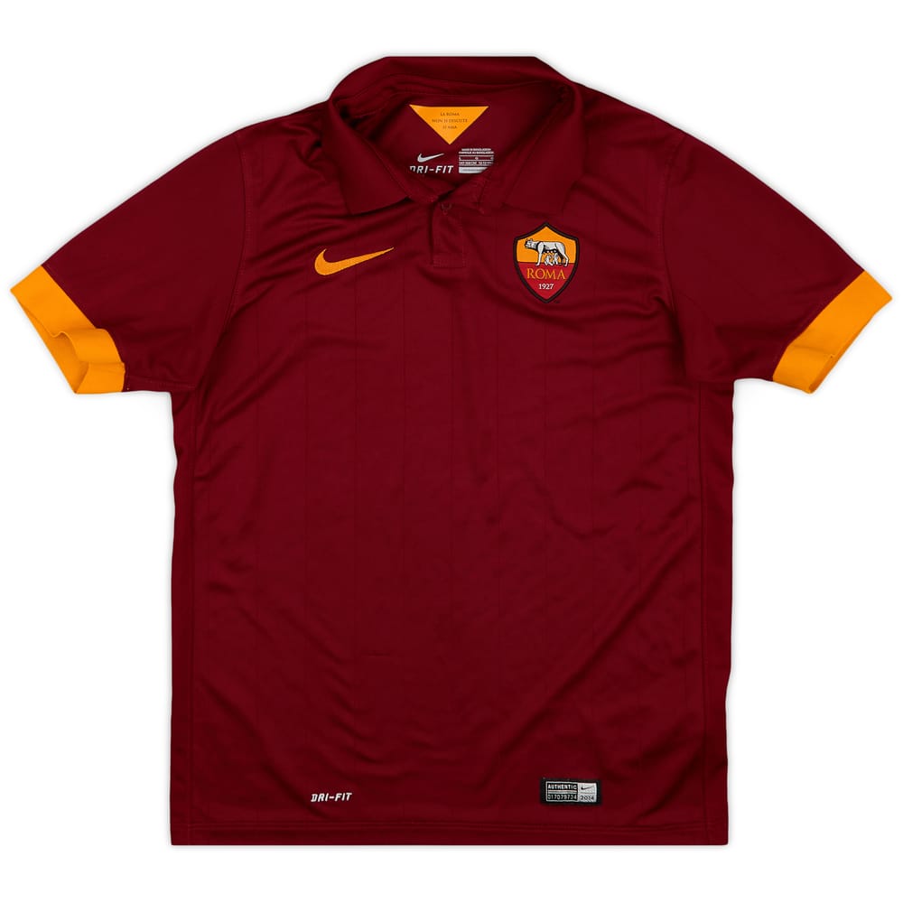 2014-15 Roma Home Shirt - 9/10 - (L.Boys)
