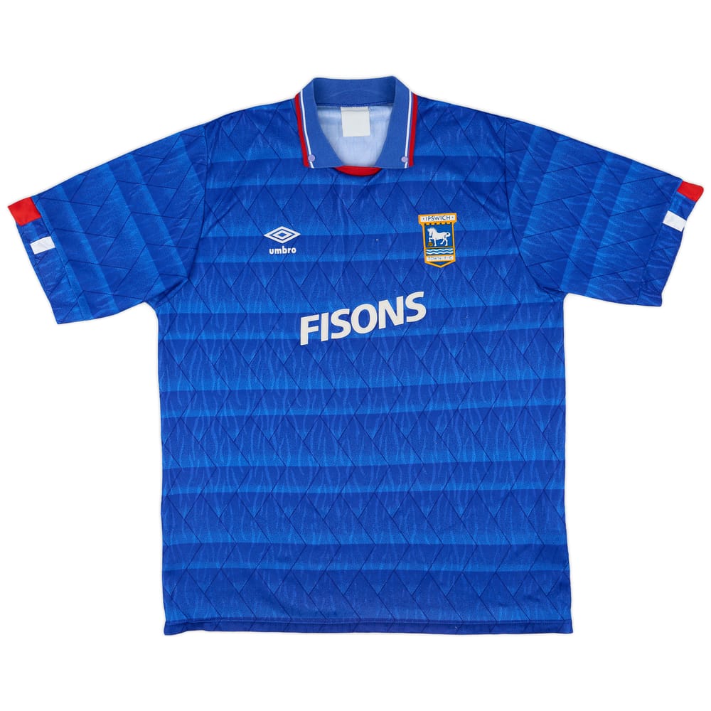 1989-92 Ipswich Home Shirt - 9/10 - (L)