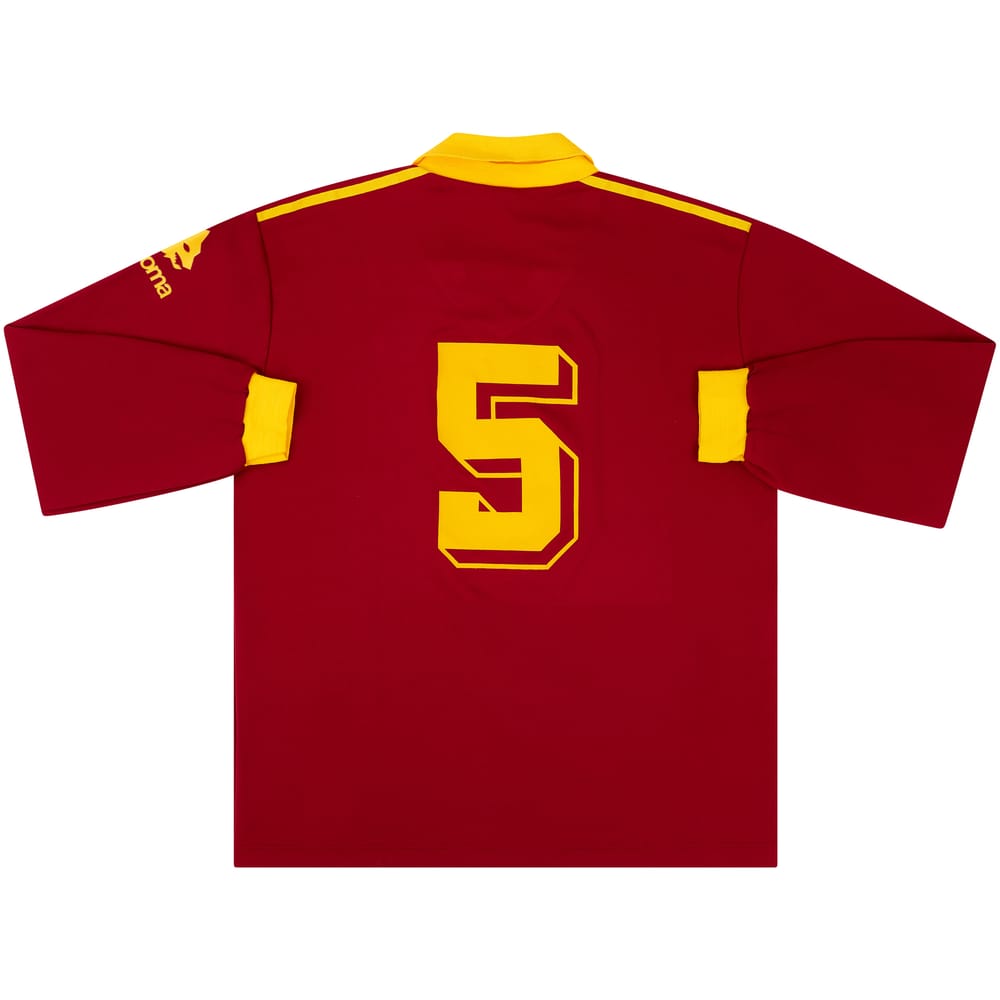 1991-92 Roma Home L/S Shirt #5 - 8/10 - (L)