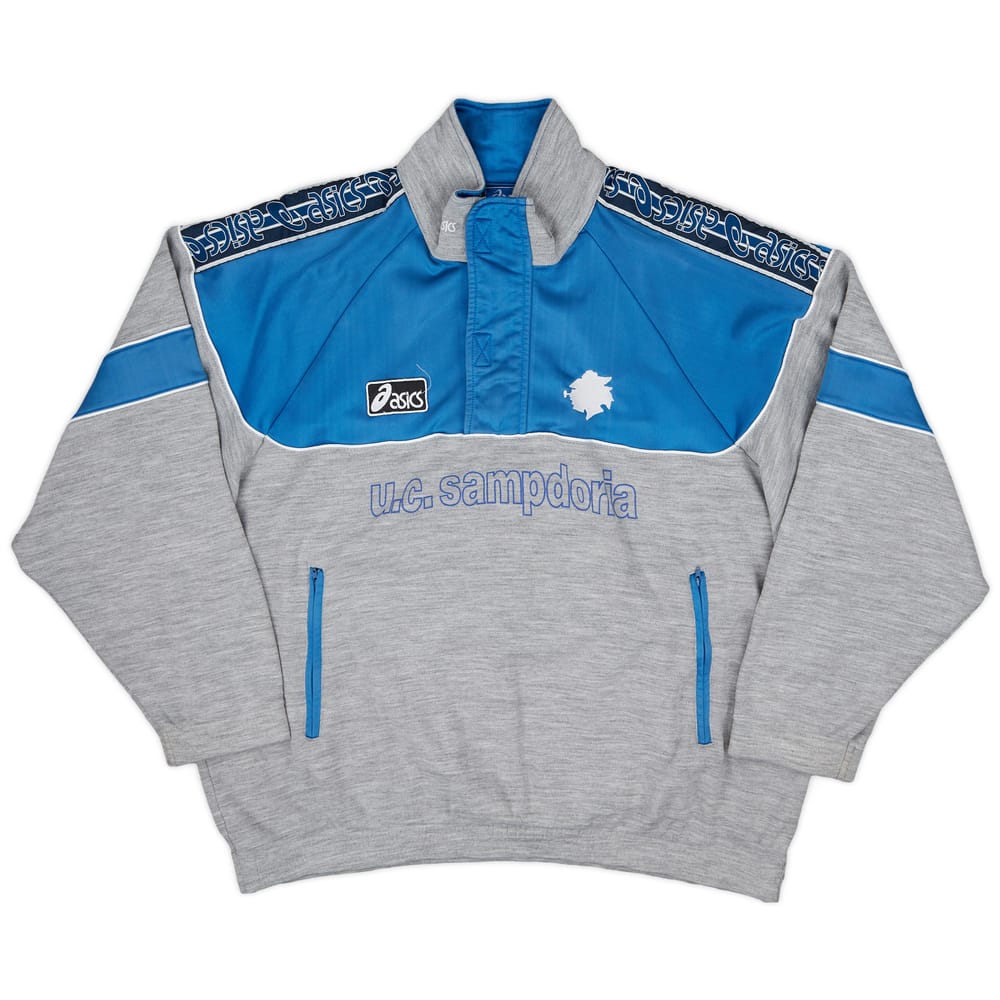 1992-94 Sampdoria Asics 1/4 Zip Track Jacket - 7/10 - (L)