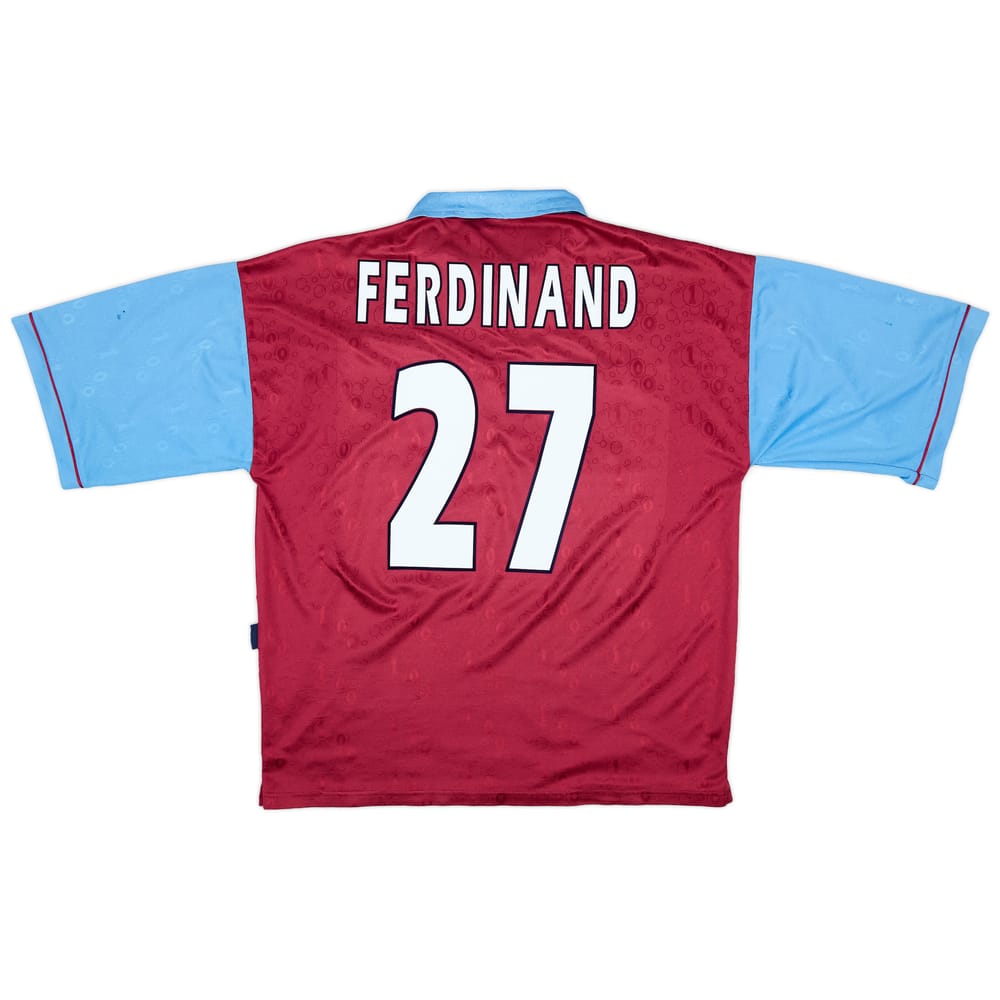 1995-97 West Ham Centenary Home Shirt Ferdinand #27 - 5/10 - (XL)