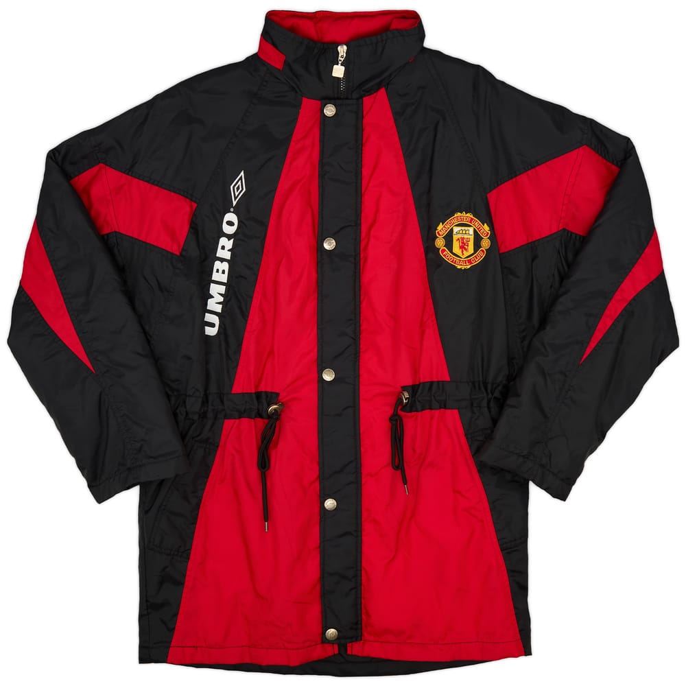1992-93 Manchester United Umbro Padded Bench Coat - 10/10 - (S)
