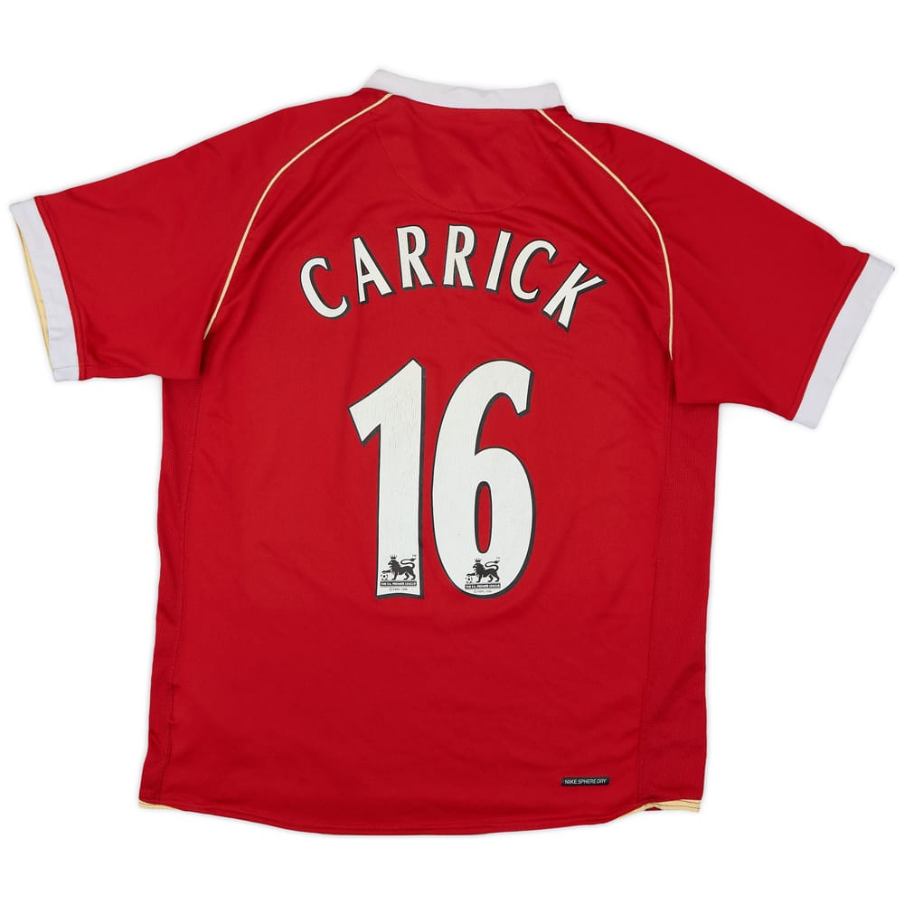 2006-07 Manchester United Home Shirt Carrick #16 - 6/10 - (M)