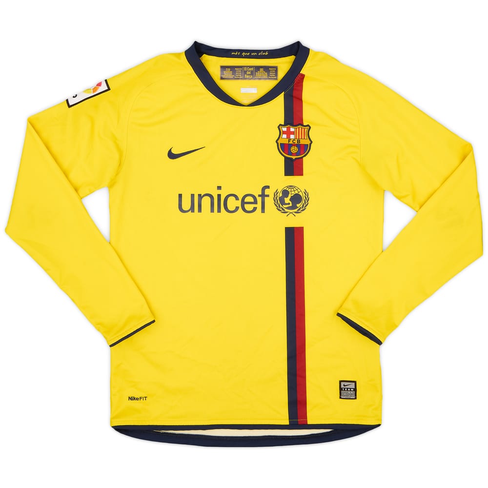 2008-10 Barcelona Away L/S Shirt - 7/10 - (L.Boys)