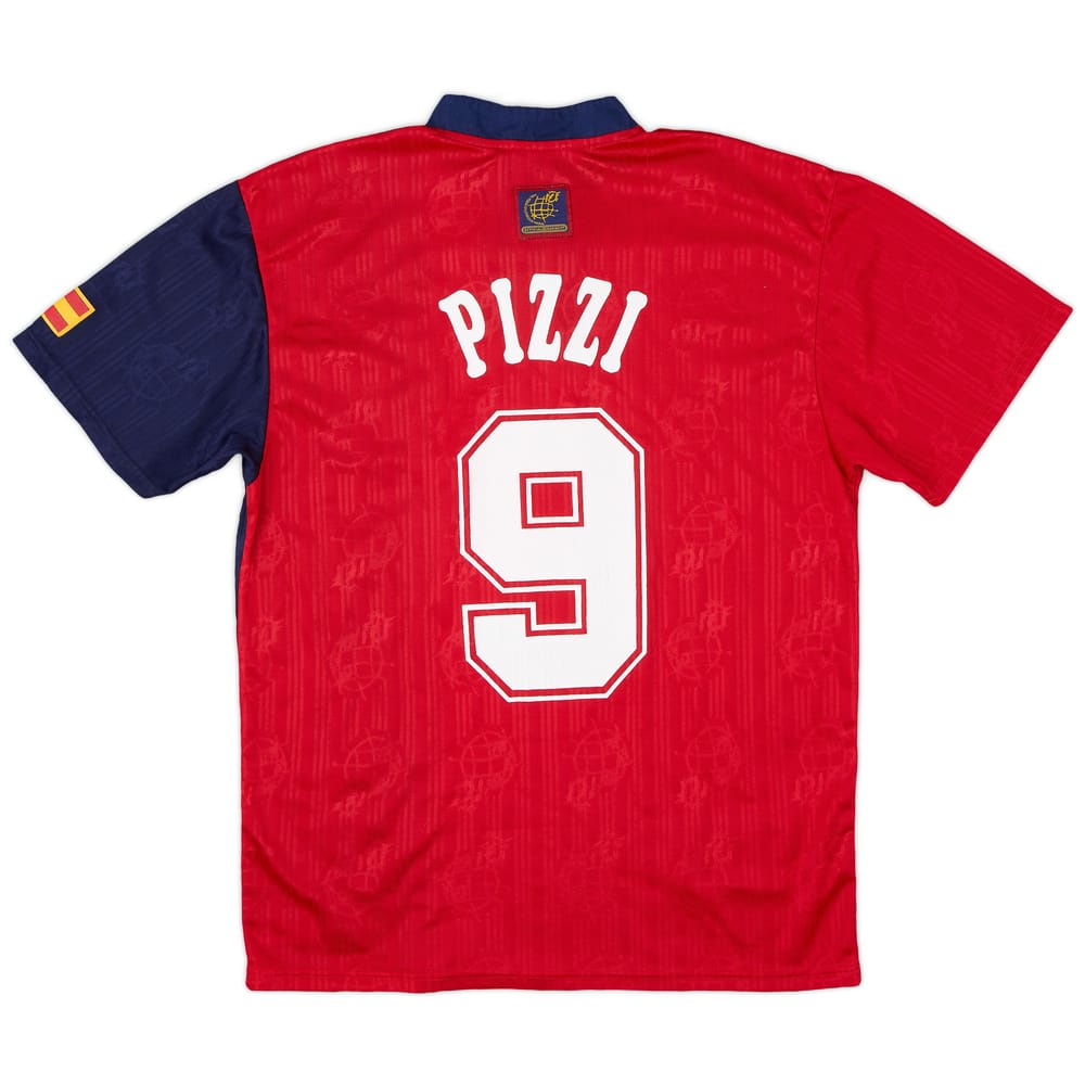 1996-98 Spain Home Shirt Pizzi #9 - 8/10 - (L)