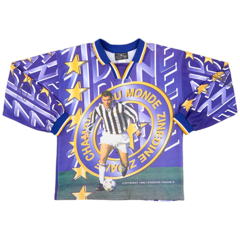 1998 Juventus Zinedine Zidane Graphic L/S Shirt - 8/10 - (S/M)