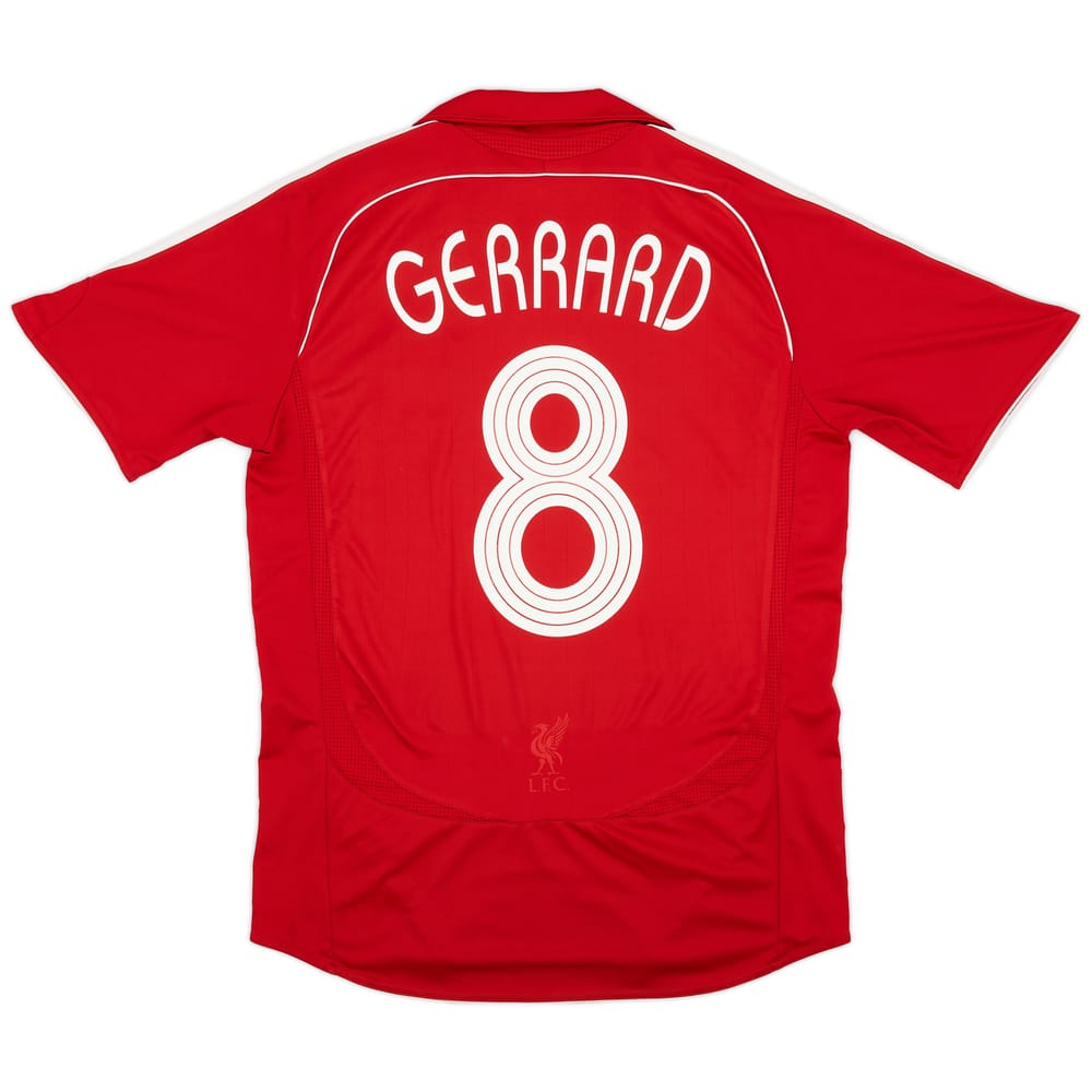 2006-08 Liverpool Home Shirt Gerrard #8 - 6/10 - (M)