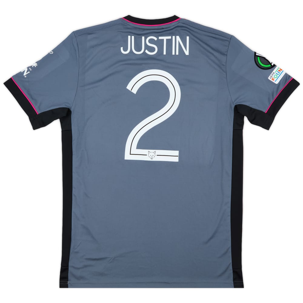 2021-22 Leicester Match Issue Conference League Third Shirt Justin #2