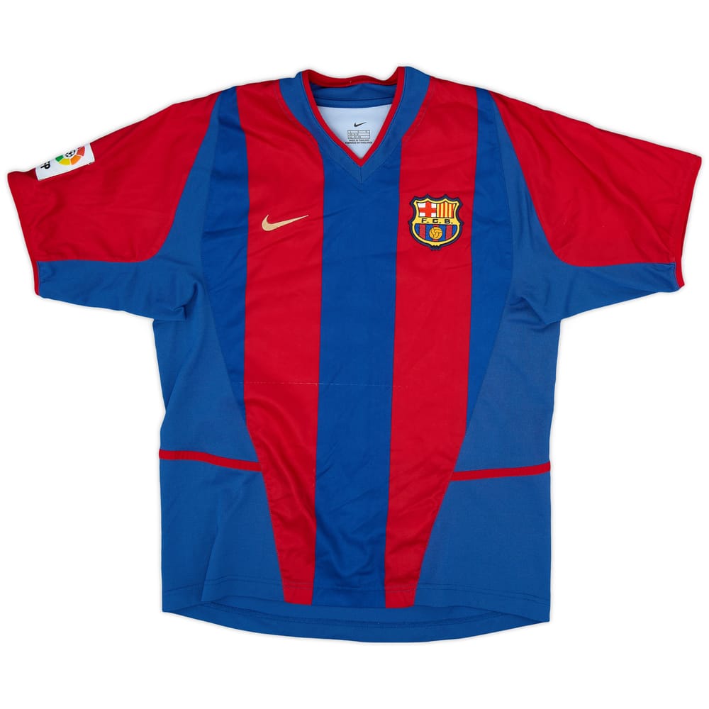 2002-03 Barcelona Home Shirt - 8/10 - (XL.Boys)