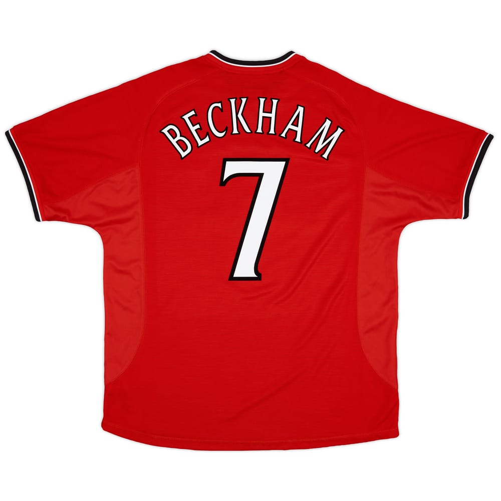 2000-02 Manchester United Home Shirt Beckham #7 - 9/10 - (XL)