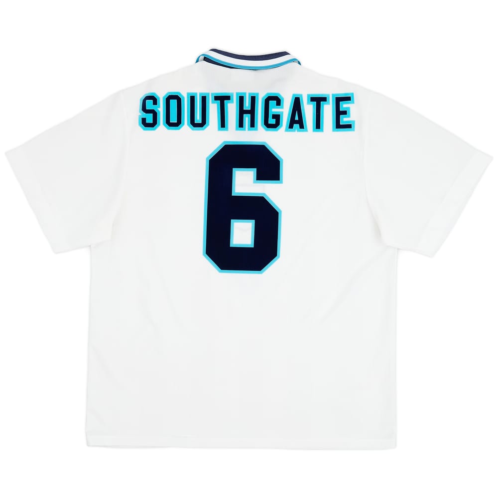 1995-97 England Home Shirt Southgate #6 - 8/10 - (XXL)