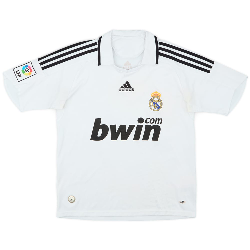 2008-09 Real Madrid Home Shirt - 7/10 - (L.Boys)