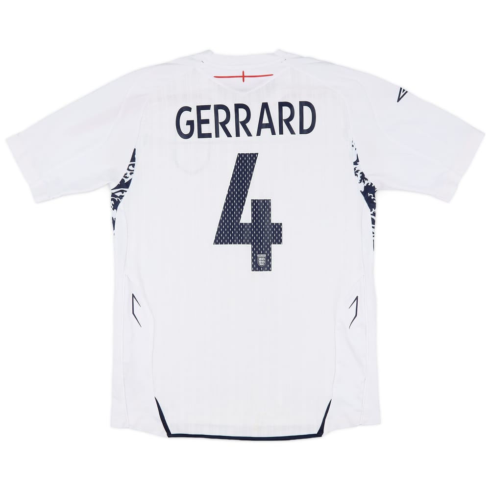 2007-09 England Home Shirt Gerrard #4 - 8/10 - (M)