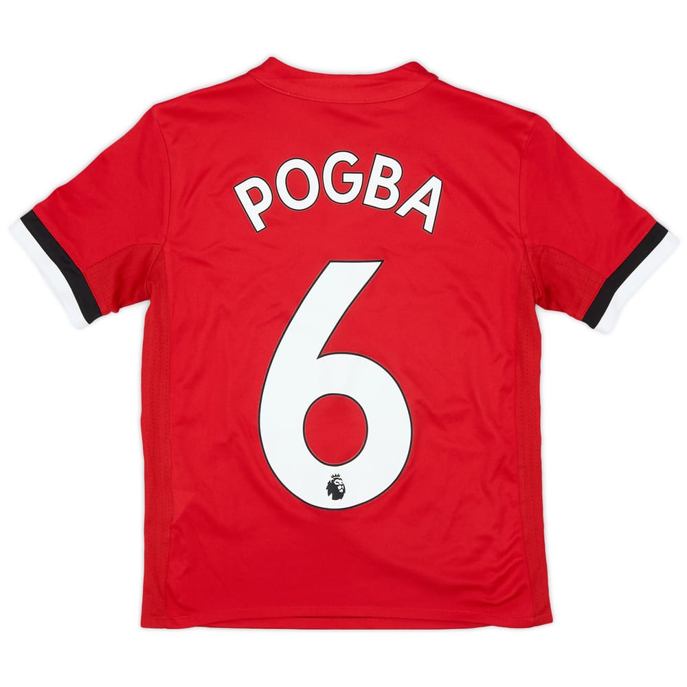 2017-18 Manchester United Home Shirt Pogba #6 - 9/10 - (S.Boys)