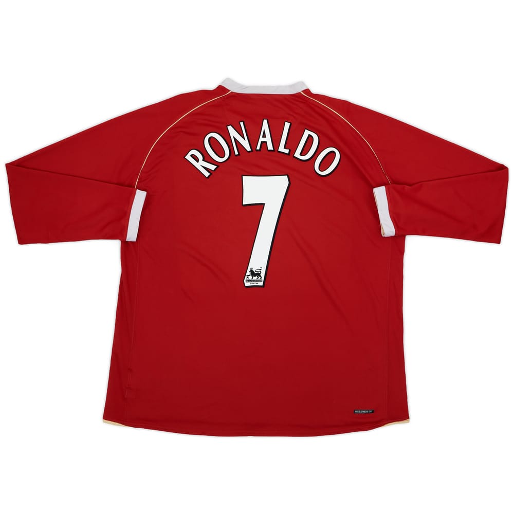 2006-07 Manchester United Home L/S Shirt Ronaldo #7 - 6/10 - (XXL)