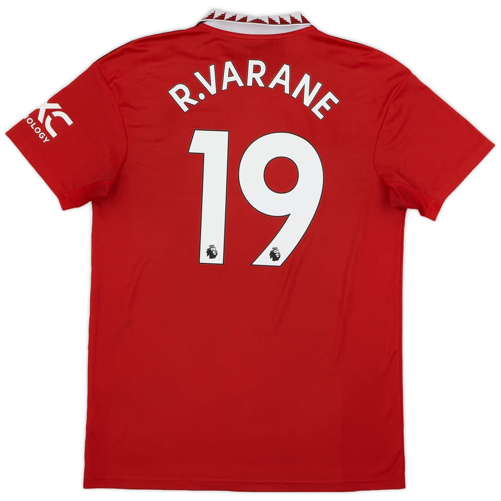 2022-23 Manchester United Home Shirt Varane #19 - 8/10 - (L)