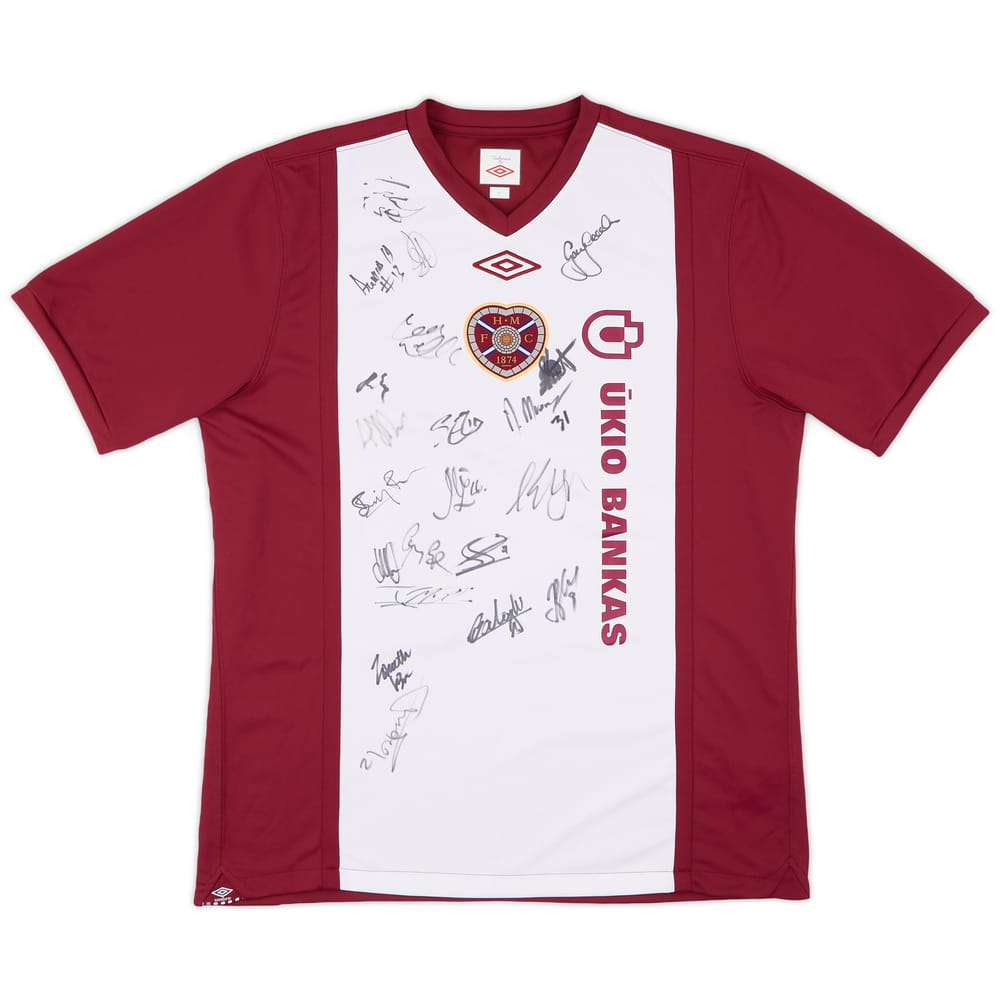 2010-11 Hearts Signed Home Shirt - 8/10 - (L)