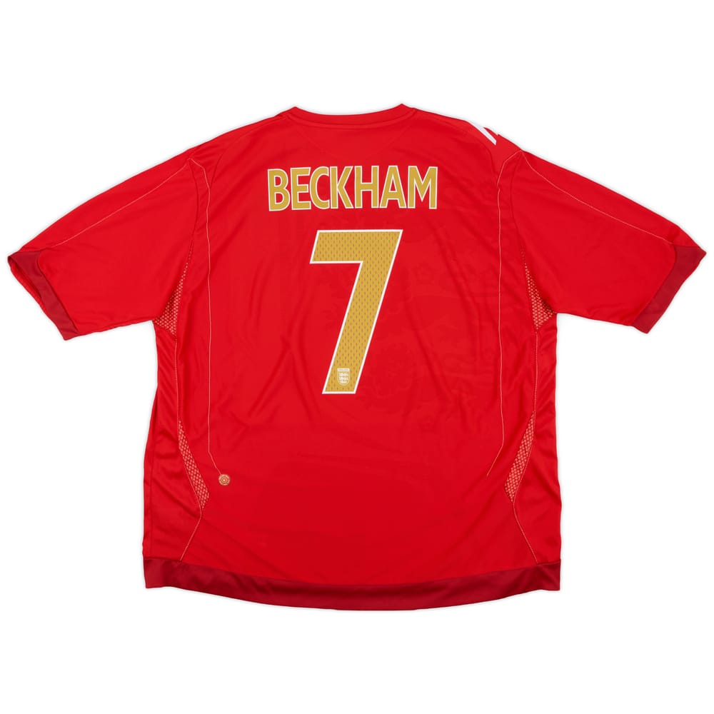 2006-08 England Away Shirt Beckham #7 - 9/10 - (3XL)
