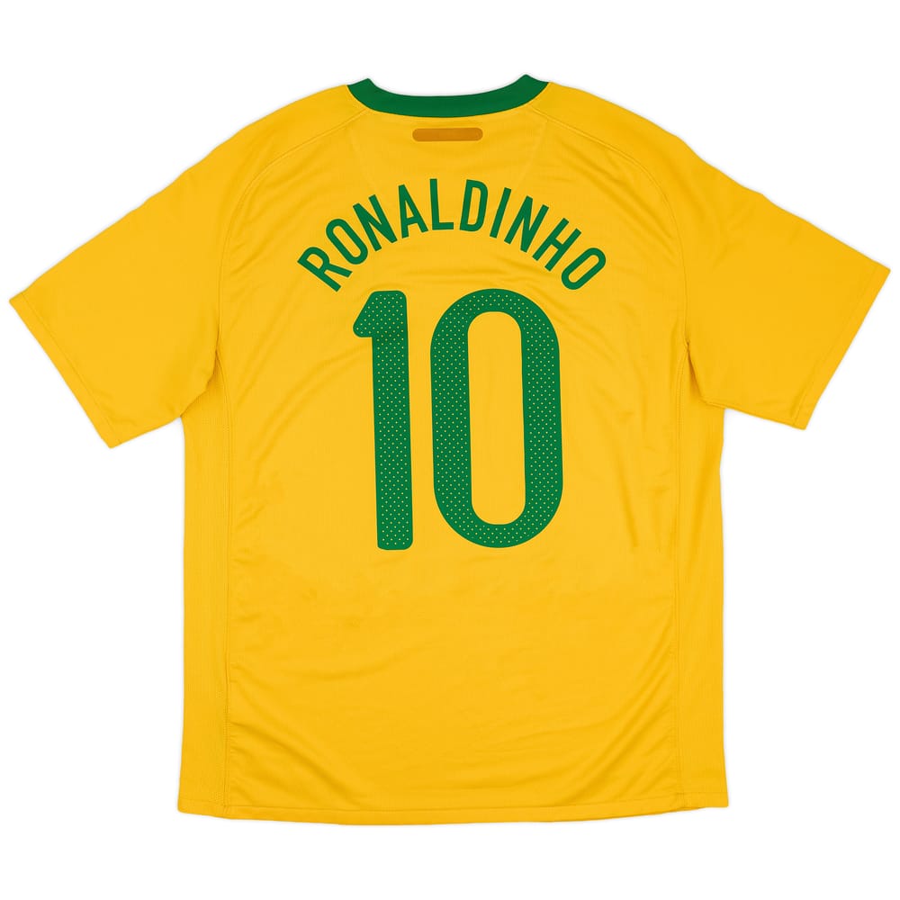 2010-11 Brazil Home Shirt Ronaldinho #10 - 8/10 - (L)