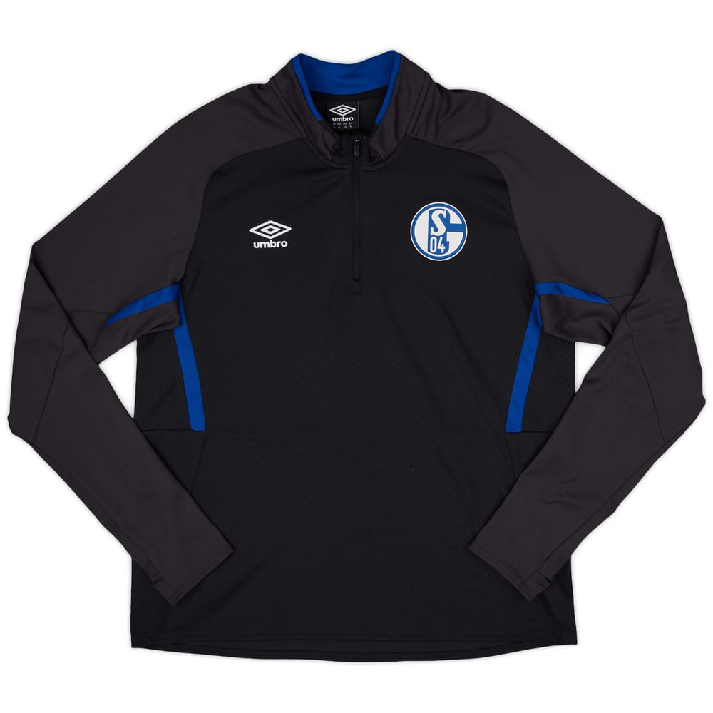 2021-22 Schalke Umbro 1/4 Zip Drill Top - 8/10 - (XL)
