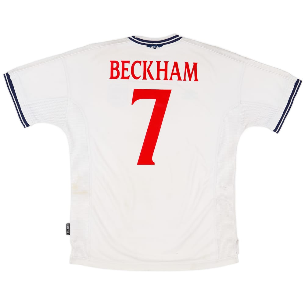 1999-01 England Home Shirt Beckham #7 - 4/10 - (XL)