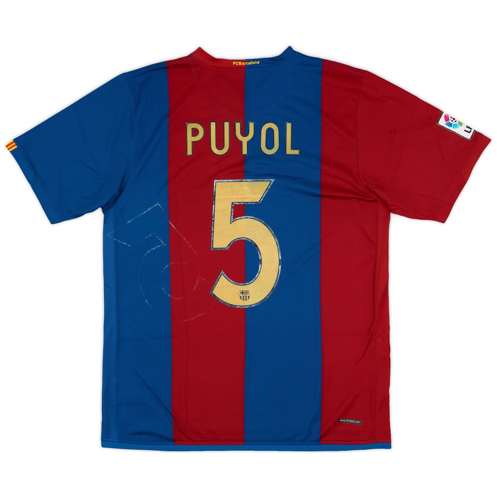 2006-07 Barcelona Home Shirt Puyol #5 - 4/10 - (L)