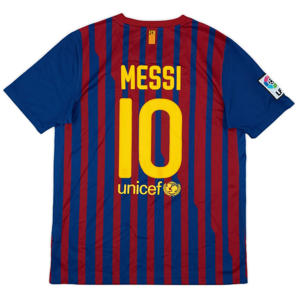 2011-12 Barcelona Home Shirt Messi #10 - 7/10 - (XL.Boys)