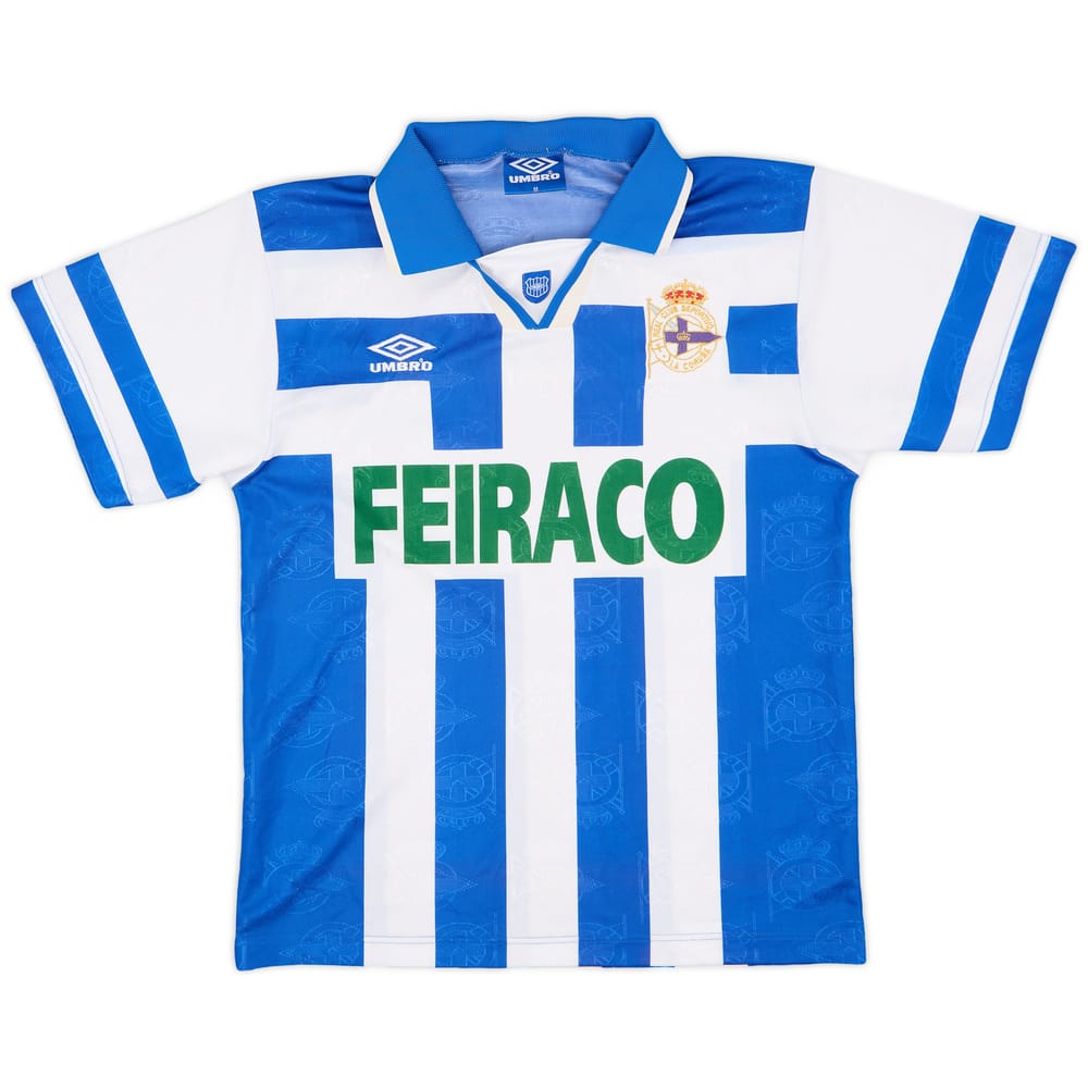1994-97 Deportivo de La Coruna Home Shirt - 9/10 - (M)