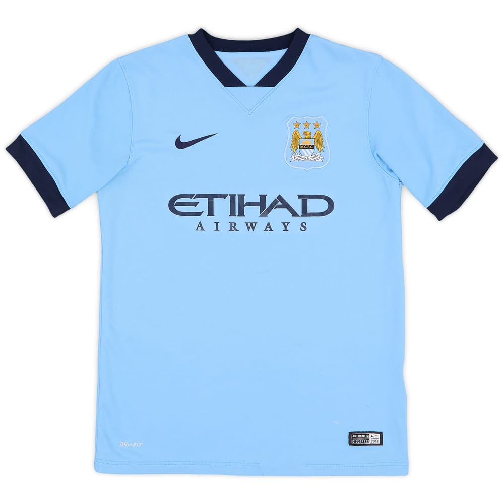 2014-15 Manchester City Home Shirt - 6/10 - (L.Boys)