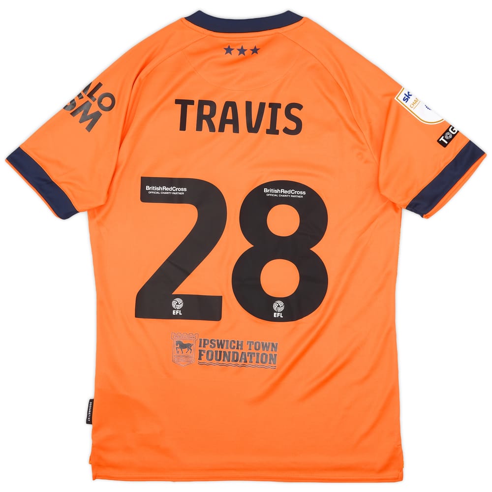 2023-24 Ipswich Match Issue Away Shirt Travis #28