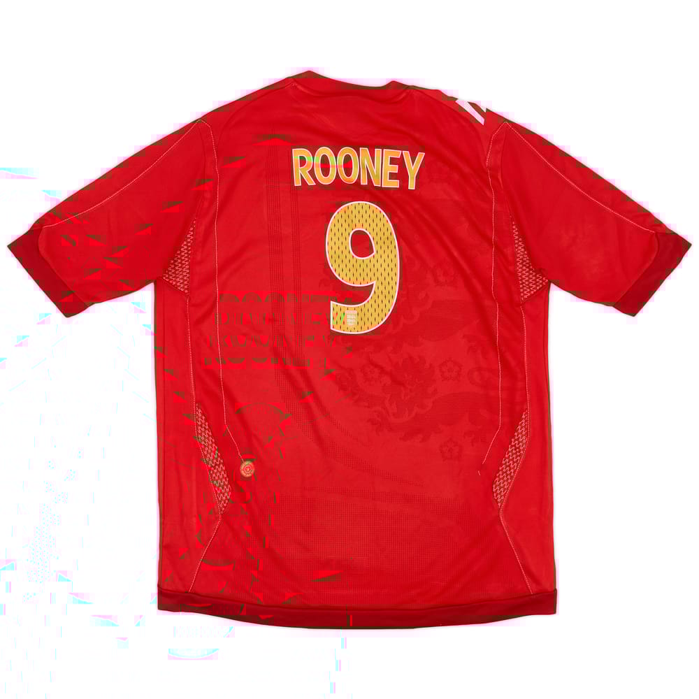 2006-08 England Away Shirt Rooney #9 - 4/10 - (XL.Boys)