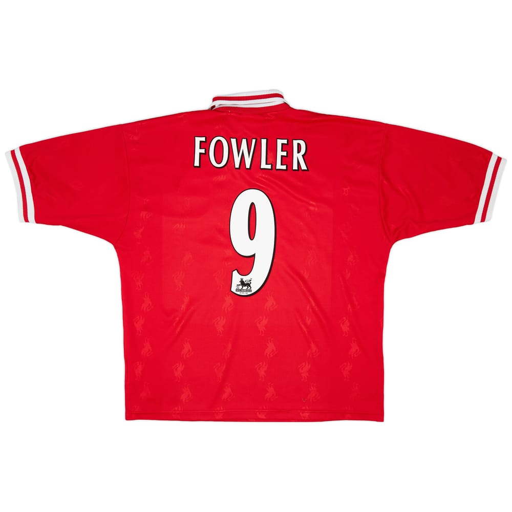 1996-98 Liverpool Home Shirt Fowler #9 - 6/10 - (XL)