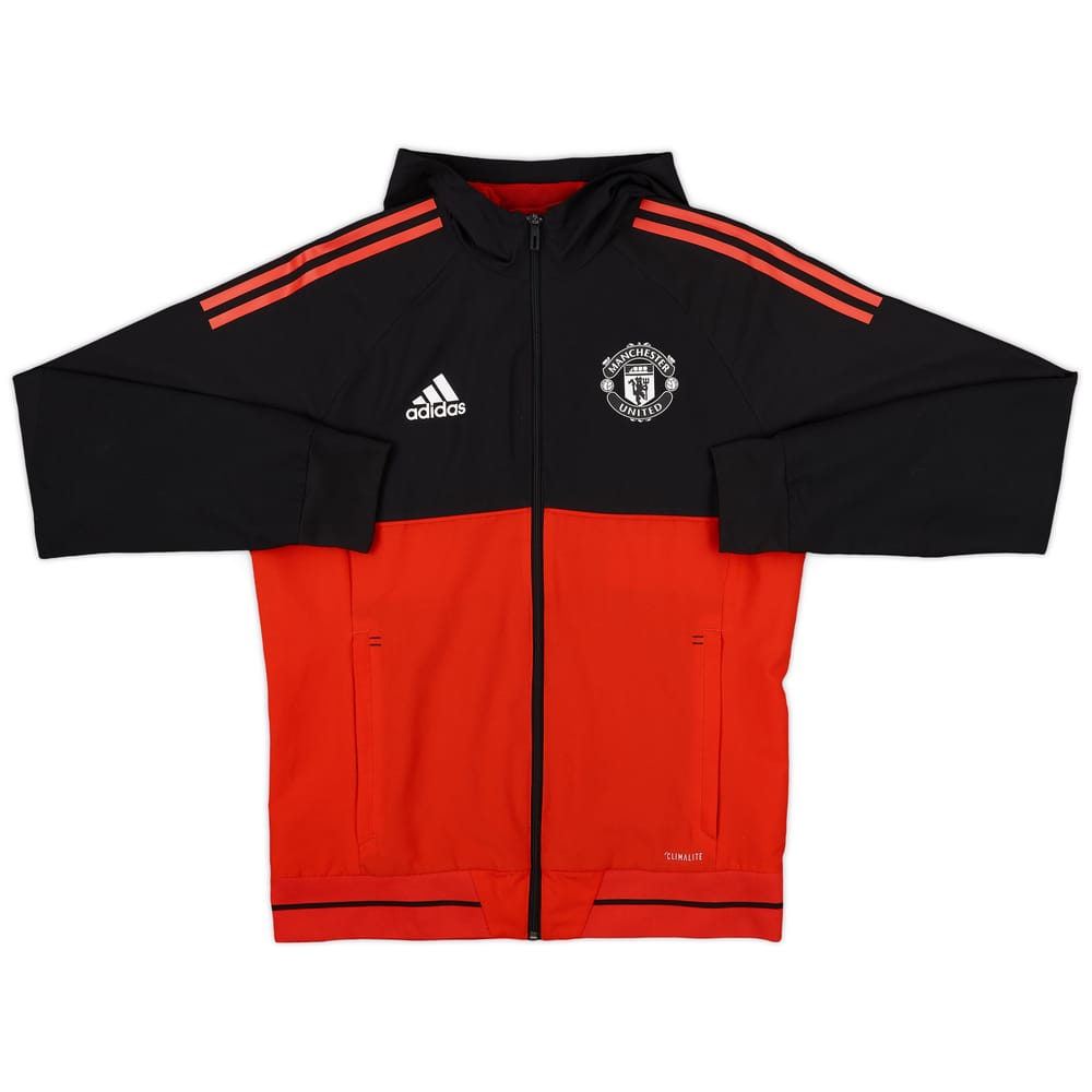 2017-18 Manchester United adidas Hooded Track Jacket - 10/10 - (M)