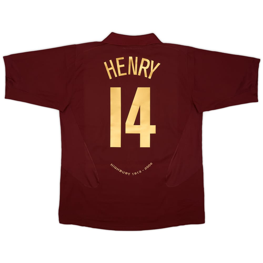 2005-06 Arsenal Home Shirt Henry #14 - 7/10 - (XL)