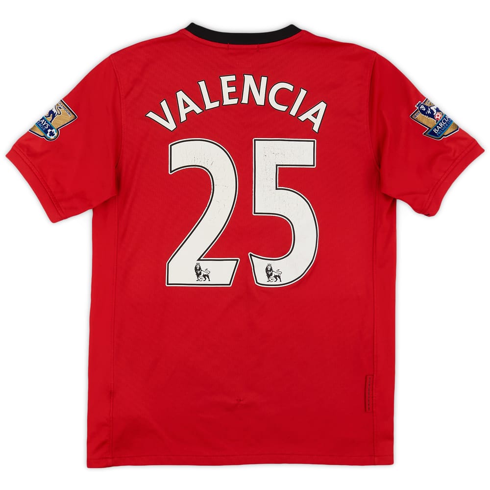 2009-10 Manchester United Home Shirt Valencia #25 - 4/10 - (XL.Boys)